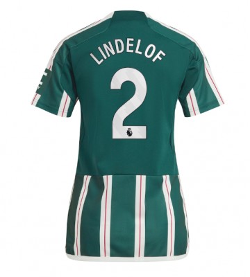 Manchester United Victor Lindelof #2 Replica Away Stadium Shirt for Women 2023-24 Short Sleeve